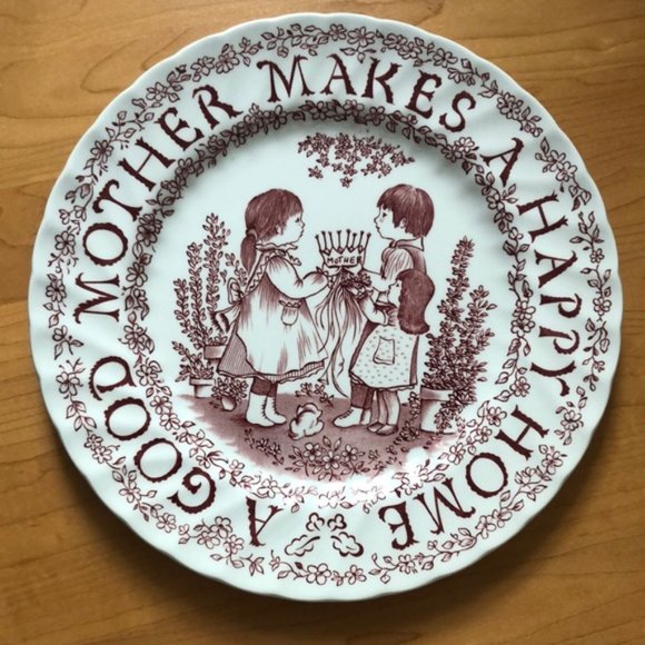 Staffordshire Plate Tribute to Mother 9" - Picture 1 of 2